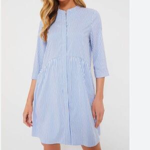 blue stripe royal shirt dress Avery Shirt Dress